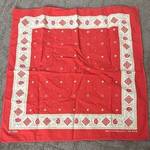 Re/Done Burnt Orange and White 60’s Bandana